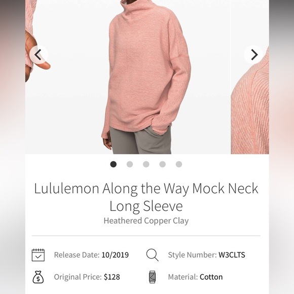 Lululemon Along The Way textured mock neck top M - Picture 6 of 11